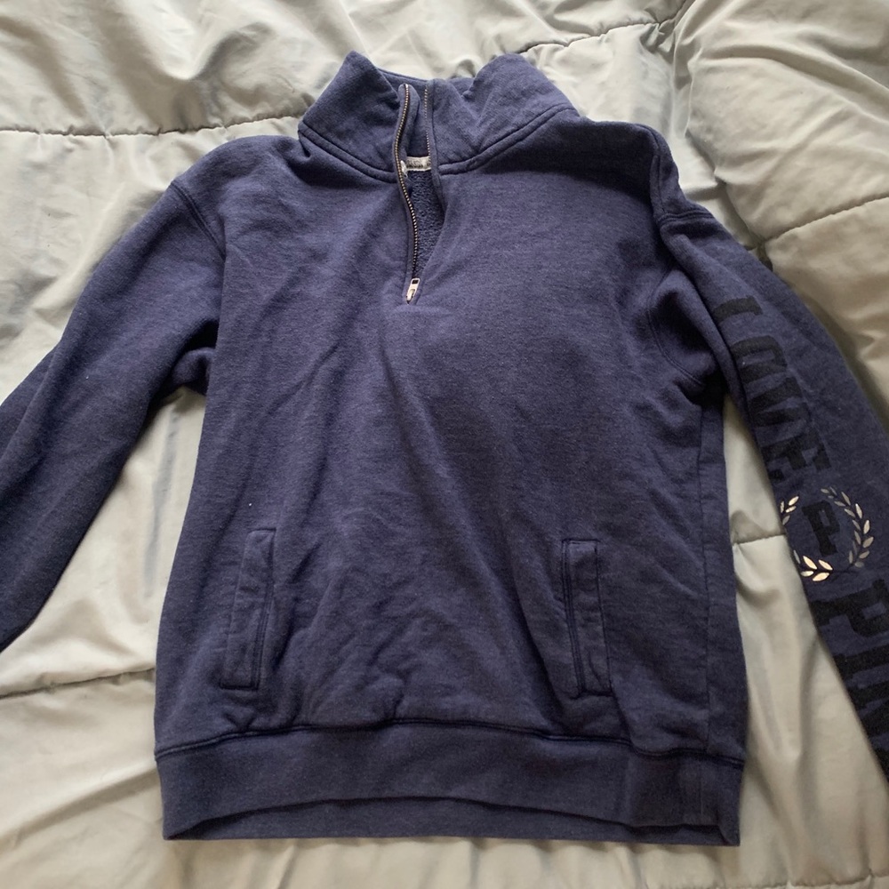 Navy Blue PINK Quarter Zip